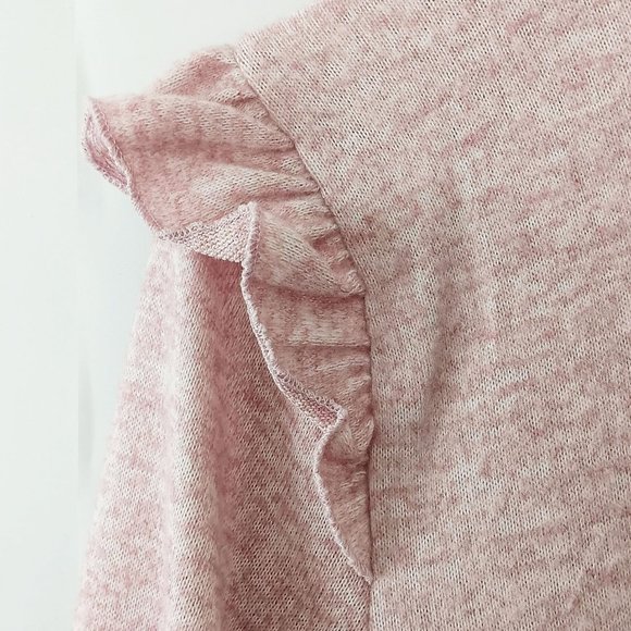 ADRIENNE VITTADINI Pink Ruffled Sweater Size M - Picture 8 of 11